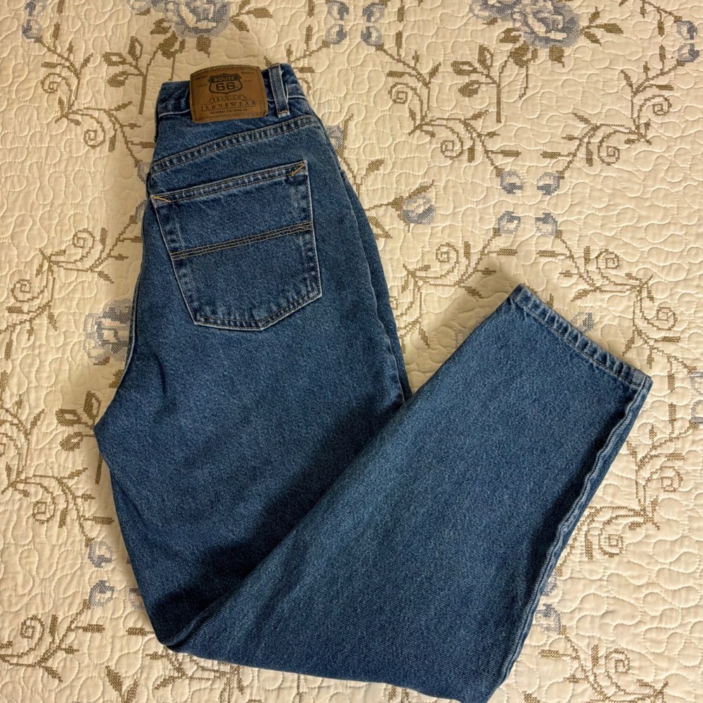 Route 66 Relaxed Fit Jeans Women 12 Blue Excellent Vintage Mom High Rise